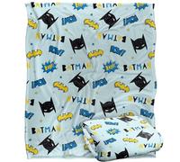 LOGOVISION Batman Sketch Icons Plaid Ultra Doux au Toucher Soyeux - 152 x 127 cm