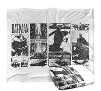 LOGOVISION Batman Through The Years Live Action Plaid Ultra Doux au Toucher Soyeux - 152 x 127 cm