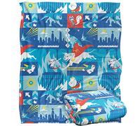 LOGOVISION DC League of Super Pets Super Pets Action Panels Plaid Ultra Doux au Toucher Soyeux - 152 x 127 cm