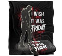 LOGOVISION Friday The 13Th I Wish It Was Friday Plaid Ultra Doux au Toucher Soyeux - 152 x 127 cm