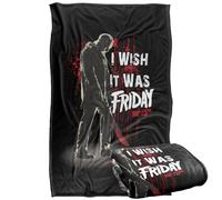 LOGOVISION Friday The 13Th I Wish It Was Friday Plaid Ultra Doux au Toucher Soyeux - 91 x 147 cm
