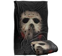LOGOVISION Friday The 13Th Jason Voorhees L Face Mask Plaid Ultra Doux au Toucher Soyeux - 91 x 147 cm