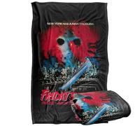 LOGOVISION Friday The 13Th Part VIII Jason Takes Manhattan Vintage Poster Plaid Ultra Doux au Toucher Soyeux - 91 x 147 cm