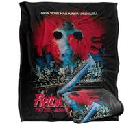 LOGOVISION Friday The 13Th Part VIII Jason Takes Manhattan Vintage Poster Plaid Ultra Doux au Toucher Soyeux - 152 x 127 cm