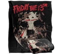 LOGOVISION Friday The 13Th Rough Mask Plaid Ultra Doux au Toucher Soyeux - 152 x 127 cm