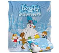 LOGOVISION Frosty The Snowman Frosty and Kids Plaid Ultra Doux au Toucher Soyeux - 152 x 127 cm