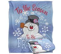 LOGOVISION Frosty The Snowman Frosty Season for Freezin' Plaid Ultra Doux au Toucher Soyeux - 152 x 127 cm