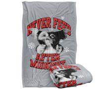 LOGOVISION Gremlins Gizmo Never Feed After Midnight Plaid Ultra Doux au Toucher Soyeux - 91 x 147 cm