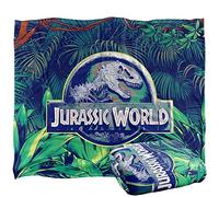 LOGOVISION Jurassic World Jurassic World Jungle Logo Plaid Ultra Doux au Toucher Soyeux - 152 x 127 cm