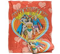 LOGOVISION Justice League Batgirl, Wonder Woman, Supergirl Mother's Day Plaid Ultra Doux au Toucher Soyeux - 152 x 127 cm