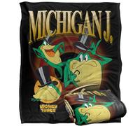 LOGOVISION Looney Tunes Bootleg Michigan J Frog Plaid Ultra Doux au Toucher Soyeux - 152 x 127 cm