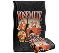 LOGOVISION Looney Tunes Bootleg Yosemite Sam Plaid Ultra Doux au Toucher Soyeux - 91 x 147 cm