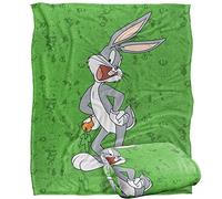 LOGOVISION Looney Tunes Bugs Bunny Character Plaid Ultra Doux au Toucher Soyeux - 152 x 127 cm