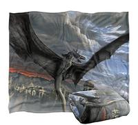 LOGOVISION Lord of The Rings Fellbeast Painting Plaid Ultra Doux au Toucher Soyeux - 152 x 127 cm