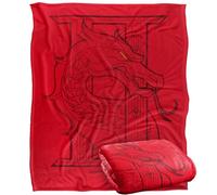 LOGOVISION Mortal Kombat 2 Dragon Pillar Plaid Ultra Doux au Toucher Soyeux - 152 x 127 cm