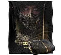 LOGOVISION Mortal Kombat 2 Scorpion Portrait Plaid Ultra Doux au Toucher Soyeux - 152 x 127 cm