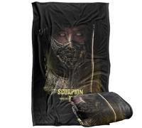 LOGOVISION Mortal Kombat 2 Scorpion Portrait Plaid Ultra Doux au Toucher Soyeux - 91 x 147 cm