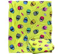 LOGOVISION Power Rangers Helmet Pattern Plaid Ultra Doux au Toucher Soyeux - 152 x 127 cm