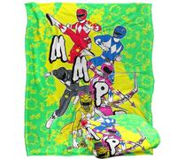 LOGOVISION Power Rangers Mmpr Group Attack Plaid Ultra Doux au Toucher Soyeux - 152 x 127 cm