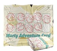 LOGOVISION Rick and Morty Morty Adventure Card Plaid Ultra Doux au Toucher Soyeux - 152 x 127 cm
