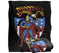 LOGOVISION Superman All American Plaid Ultra Doux au Toucher Soyeux - 152 x 127 cm