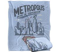 LOGOVISION Superman The City of SL Plaid Ultra Doux au Toucher Soyeux - 152 x 127 cm