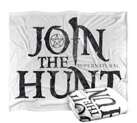 LOGOVISION Supernatural Join The Hunt Logo Plaid Ultra Doux au Toucher Soyeux - 152 x 127 cm