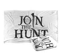 LOGOVISION Supernatural Join The Hunt Logo Plaid Ultra Doux au Toucher Soyeux - 91 x 147 cm