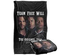 LOGOVISION Supernatural Sam Dean Castiel Original Trio Plaid Ultra Doux au Toucher Soyeux - 91 x 147 cm