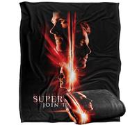 LOGOVISION Supernatural Sam Dean Castiel Rouge Portal Plaid Ultra Doux au Toucher Soyeux - 152 x 127 cm