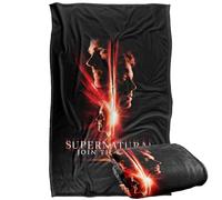 LOGOVISION Supernatural Sam Dean Castiel Rouge Portal Plaid Ultra Doux au Toucher Soyeux - 91 x 147 cm