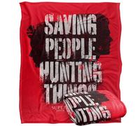 LOGOVISION Supernatural Sam Dean Silhouette Saving People Plaid Ultra Doux au Toucher Soyeux - 152 x 127 cm