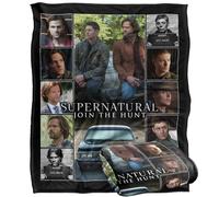 LOGOVISION Supernatural Sam Dean Squares Plaid Ultra Doux au Toucher Soyeux - 152 x 127 cm