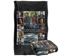 LOGOVISION Supernatural Sam Dean Squares Plaid Ultra Doux au Toucher Soyeux - 91 x 147 cm