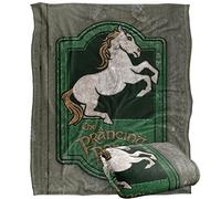 LOGOVISION The Lord of The Rings Prancing Pony Sign Plaid Ultra Doux au Toucher Soyeux - 152 x 127 cm