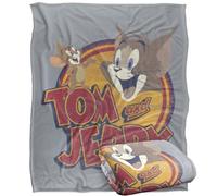 LOGOVISION Tom and Jerry Water Damaged Plaid Ultra Doux au Toucher Soyeux - 152 x 127 cm