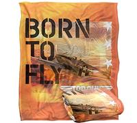 LOGOVISION Top Gun: Maverick Born to Fly Plaid Ultra Doux au Toucher Soyeux - 152 x 127 cm