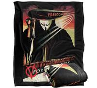 LOGOVISION V for Vendetta Freedom Forever Plaid Ultra Doux au Toucher Soyeux - 152 x 127 cm