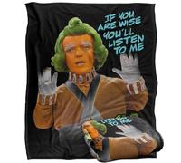 LOGOVISION Willy Wonka and The Chocolate Factory Oompa Loompa Listen Plaid Ultra Doux au Toucher Soyeux - 152 x 127 cm