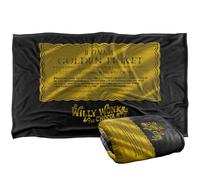 LOGOVISION Willy Wonka and The Chocolate Factory Oren Ticket Plaid Ultra Doux au Toucher Soyeux - 91 x 147 cm