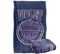 LOGOVISION Willy Wonka and The Chocolate Factory Violet Logo Plaid Ultra Doux au Toucher Soyeux - 91 x 147 cm