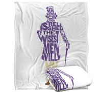 LOGOVISION Willy Wonka and The Chocolate Factory Word Silhouette Plaid Ultra Doux au Toucher Soyeux - 152 x 127 cm