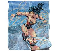 LOGOVISION Wonder Woman Bleu Sky Wonder Woman Plaid Ultra Doux au Toucher Soyeux - 152 x 127 cm