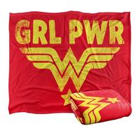 LOGOVISION Wonder Woman Girl Power Jaune Plaid Ultra Doux au Toucher Soyeux - 152 x 127 cm