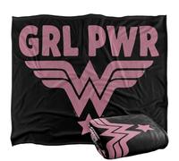 LOGOVISION Wonder Woman Girl Power Rose Plaid Ultra Doux au Toucher Soyeux - 152 x 127 cm