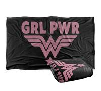 LOGOVISION Wonder Woman Girl Power Rose Plaid Ultra Doux au Toucher Soyeux - 91 x 147 cm