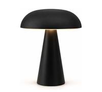 LOGT Lampe Champignon Lampe de Table Sans Fil À Commande Tactile Dimmable Sans Câble Lanternes LED Rechargeables Lanternes de Chevet 3 Niveaux de Luminosité Veilleuse d'Intérieur Aluminium,Noir
