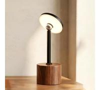 LOGT Lampe de Table LED Rechargeable en Forme de Champignon, Orientable, Veilleuse Magnétique, Sans Fil, Alimentée par Piles, Rechargeable par USB, Luminaire de Table Amovible et Portable,B