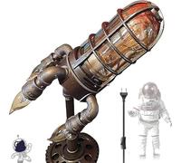 LOGT Lampe Steampunk Vintage Industrielle Luminaire en Tuyau d'Eau Luminaire de Table Lampe en Tuyau d'Eau E27 Éclairage Intérieur Applique de Table en Métal avec Cordon d'Alimentation et Interrupteur