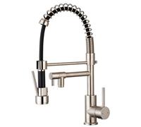 Logus mitigeur évier à douchette mobile façon inox Essebagno